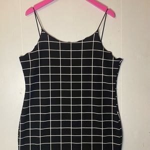 SHEIN Curve 3XL Grid Lettuce Trim Bodycon Dress